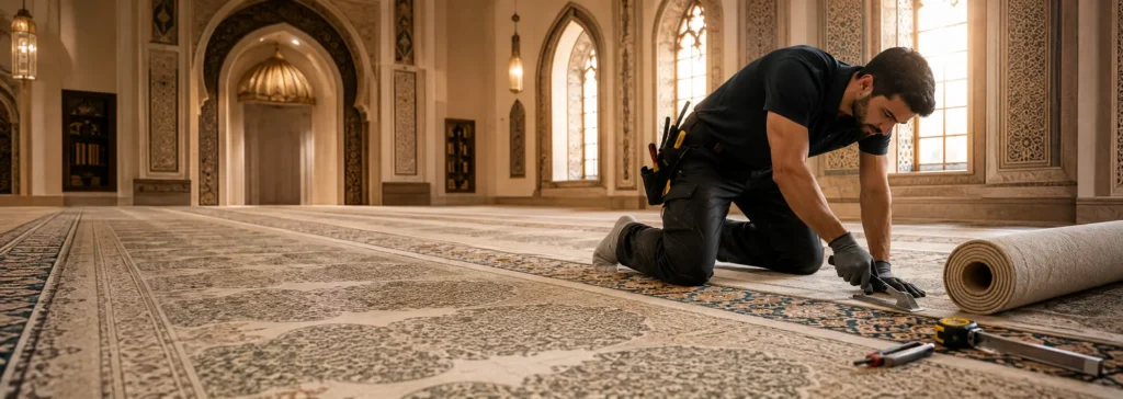 Mosque carpet sale & fixing