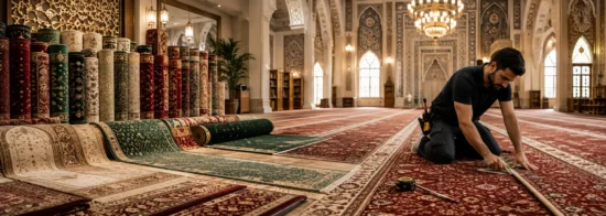 Mosque carpet sale & fixing